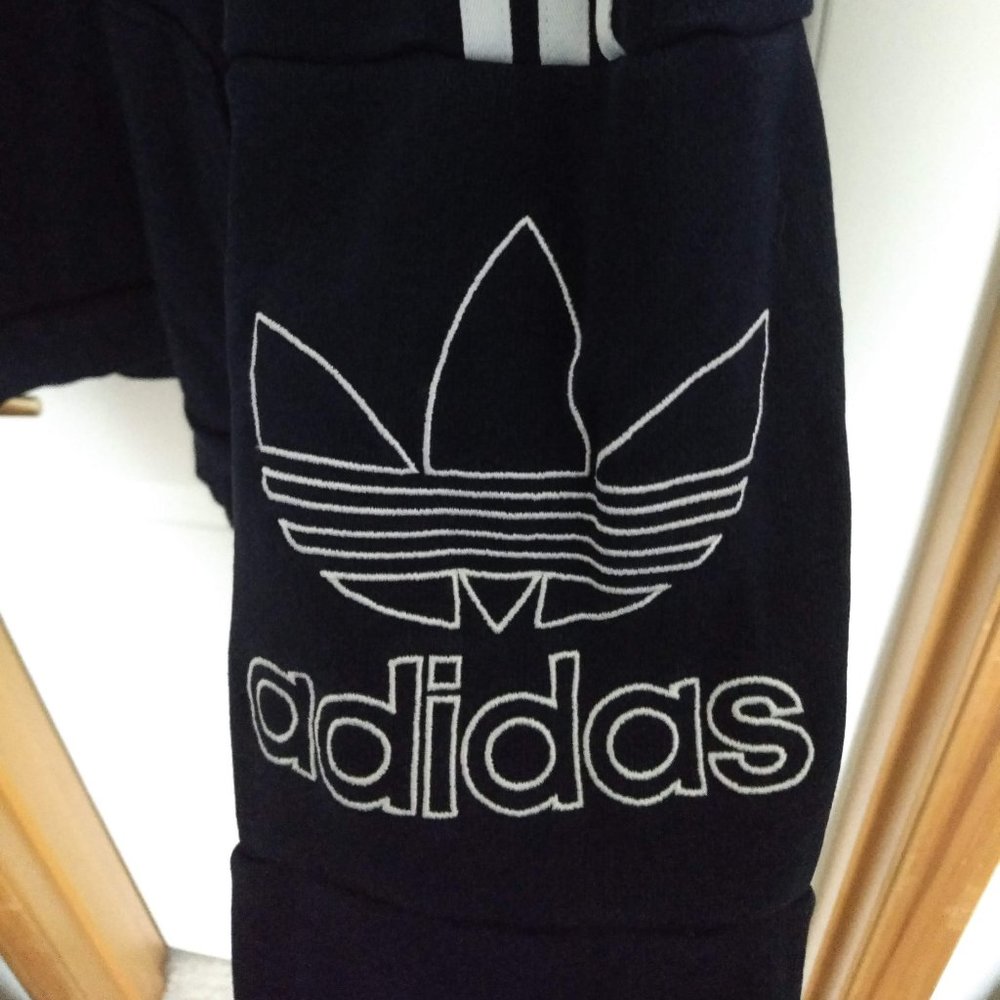 Adidas 3 Stripes Navy Hoodie - Picture 3 of 4